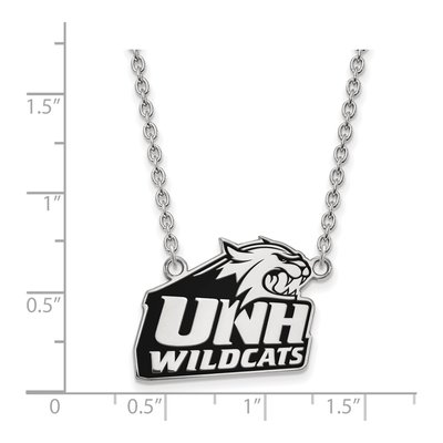 University of New Hampshire Sterling Silver Large UNH Wildcats Pendant Necklace – view 2