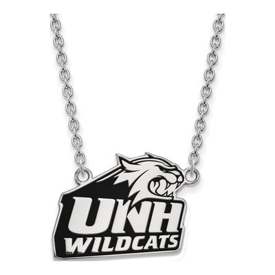 University of New Hampshire Sterling Silver Large UNH Wildcats Pendant Necklace