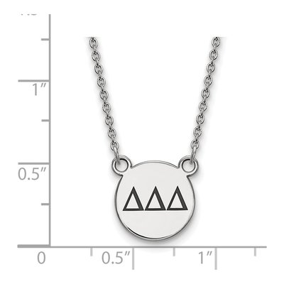 Delta Delta Delta Sterling Silver Small Sorority Necklace – view 2