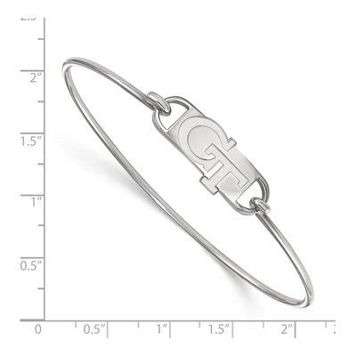 Georgia Institute of Technology Sterling Silver Small Tech Wire Bangle Bracelet – view 2