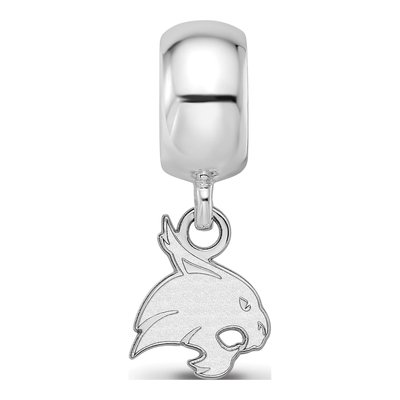 Texas State University Sterling Silver Extra Small Bobcat Dangle Bead – view 4