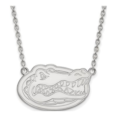University of Florida Sterling Silver Large Gator Necklace