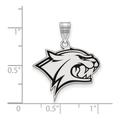 University of New Hampshire Sterling Silver Large UNH Wildcats Enamel Pendant – view 2