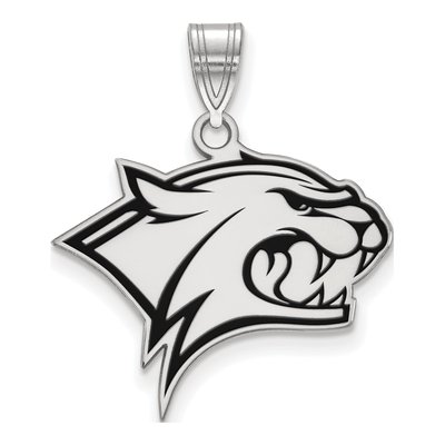 University of New Hampshire Sterling Silver Large UNH Wildcats Enamel Pendant