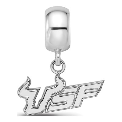 University of South Florida Sterling Silver Small USF Bulls Dangle Bead – view 4