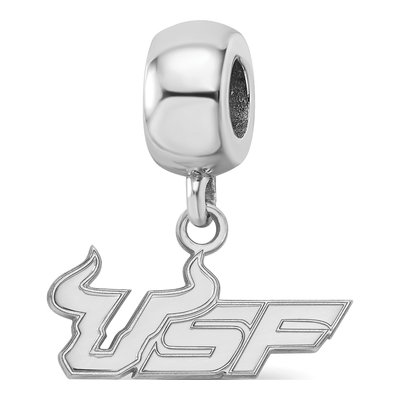 University of South Florida Sterling Silver Small USF Bulls Dangle Bead
