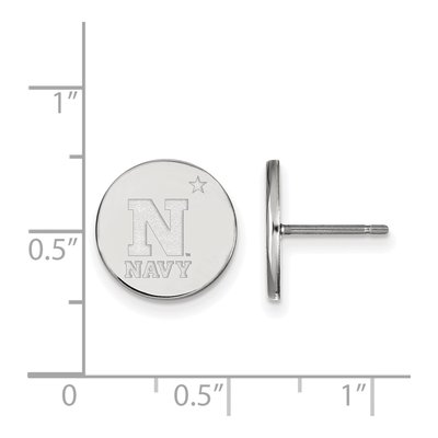United States Naval Academy Sterling Silver US Disc Stud Earrings – view 2