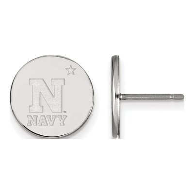 United States Naval Academy Sterling Silver US Disc Stud Earrings