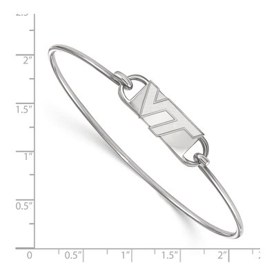Virginia Tech Sterling Silver Small Wire Bangle Bracelet – view 2
