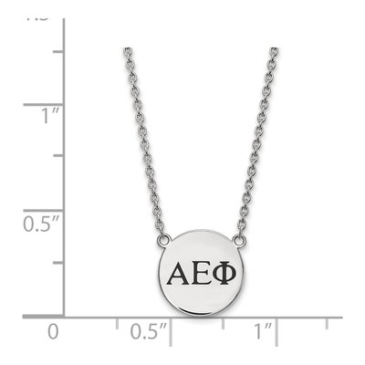 Alpha Epsilon Phi Sterling Silver Small Aephi Pendant Necklace – view 2