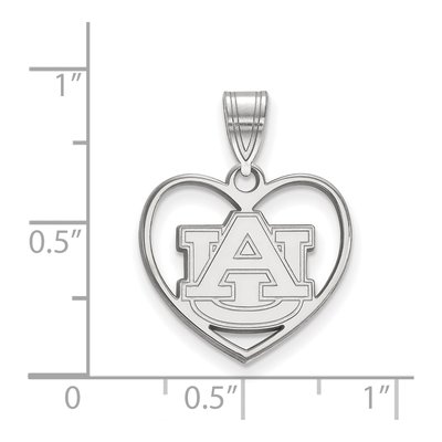 Auburn University Sterling Silver Medium Heart Pendant – view 2