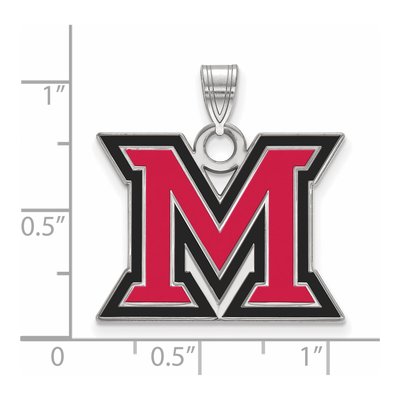 Miami University Sterling Silver Large Ohio 'm' Letter M Pendant – view 2