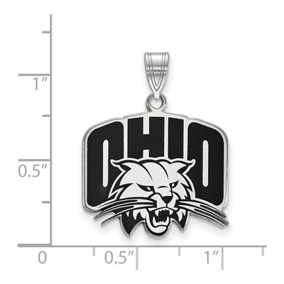 Ohio University Sterling Silver Large Enameled Pendant – view 2