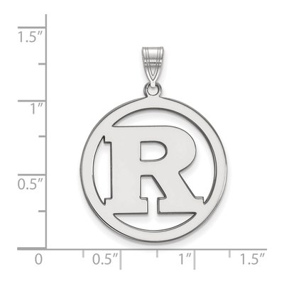 Rutgers University Sterling Silver Extra Large Letter R Pendant – view 2