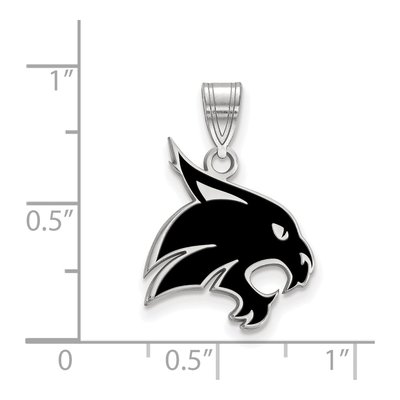 Texas State University Sterling Silver Large Bobcat Pendant – view 2