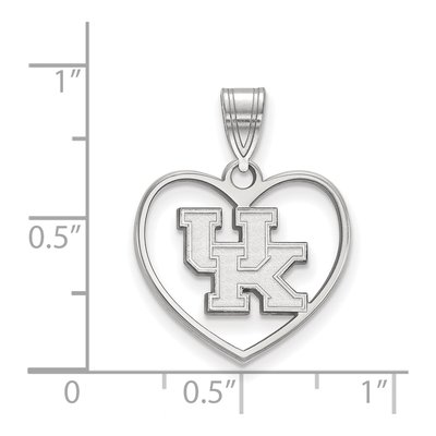University of Kentucky Sterling Silver Medium Heart Pendant – view 2