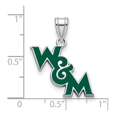 College of William & Mary Sterling Silver Enamel Pendant – view 3