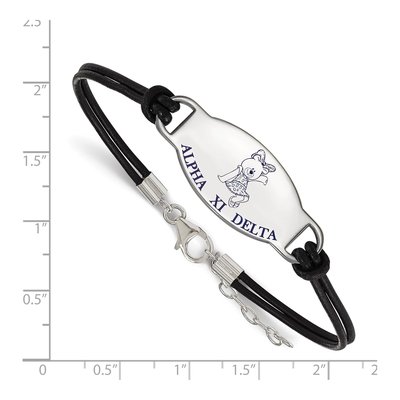 Alpha Xi Delta Sterling Silver Large Sorority Bracelet – view 2