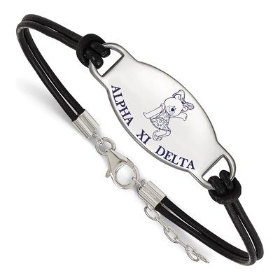 Alpha Xi Delta Sterling Silver Large Sorority Bracelet