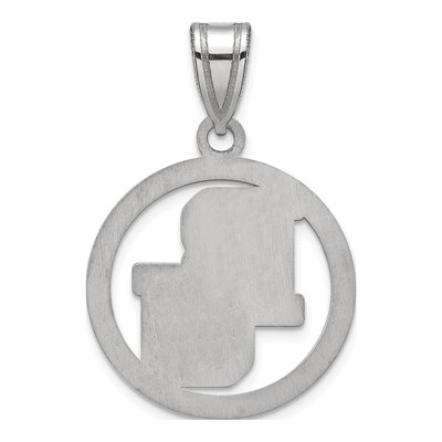 Baylor University Sterling Silver Medium Bears Circle Pendant – view 4