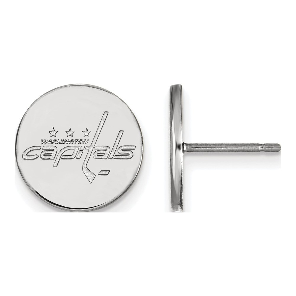 Washington Capitals Sterling Silver Disc Earrings