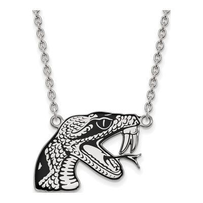 Florida A&M University Sterling Silver Large FAMU Rattler Pendant Necklace