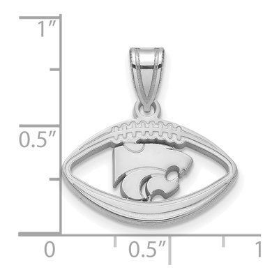 Kansas State University Sterling Silver Medium Wildcats Pendant – view 3
