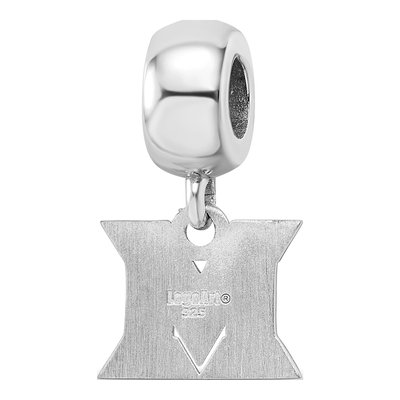 Miami University Sterling Silver Extra Small Letter M Dangle Bead – view 6