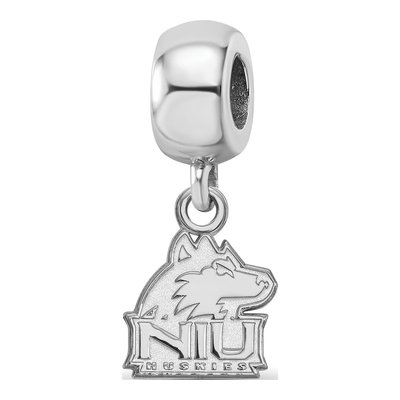 Northern Illinois University Sterling Silver Extra Small NIU Huskies Dangle Bead