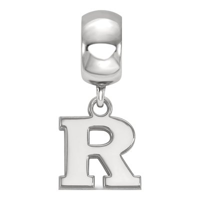 Rutgers University Sterling Silver Extra Small Letter R Dangle Bead – view 2