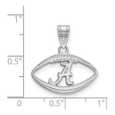 University of Alabama Sterling Silver Medium Football Letter A Pendant – view 2