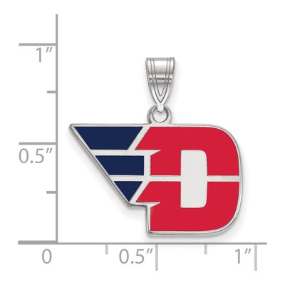 University of Dayton Sterling Silver Medium Enameled Pendant – view 2
