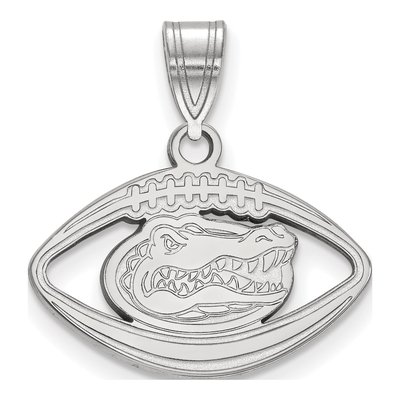 University of Florida Sterling Silver Medium Gator Football Pendant