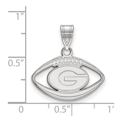 University of Georgia Sterling Silver Medium UGA Football Letter G Pendant – view 2