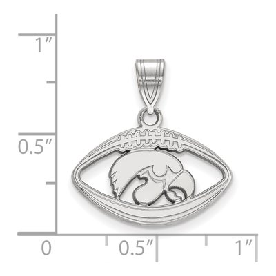 University of Iowa Sterling Silver Medium Hawk Pendant – view 2