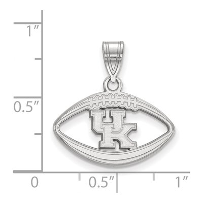 University of Kentucky Sterling Silver Medium Wildcats Football Pendant – view 2