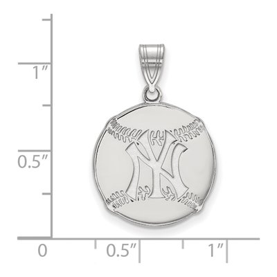 New York Yankees Sterling Silver Large NY Pendant – view 2