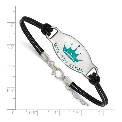 Zeta Tau Alpha Sterling Silver Large Enamel Bracelet – view 2