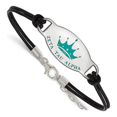 Zeta Tau Alpha Sterling Silver Large Enamel Bracelet