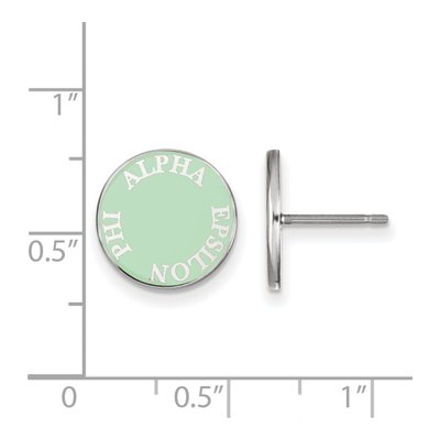 Alpha Epsilon Phi Sterling Silver Enamel Stud Earrings – view 2