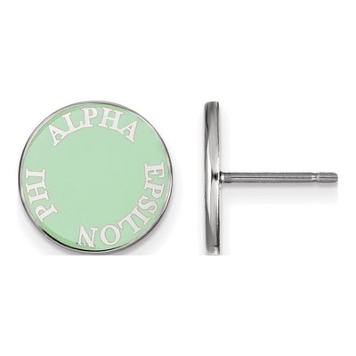 Alpha Epsilon Phi Sterling Silver Enamel Stud Earrings