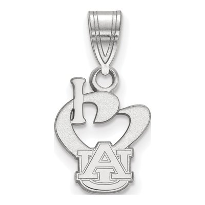 Auburn University Sterling Silver Small I Heart A-U Pendant