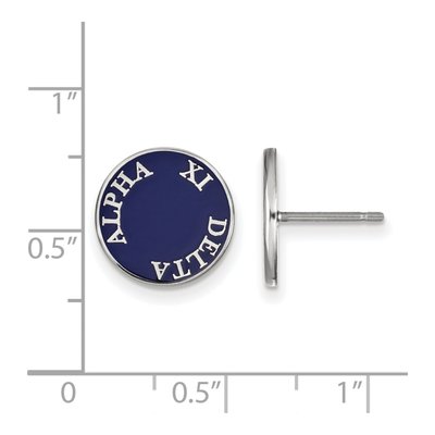 Alpha Xi Delta Sterling Silver Enamel Stud Earrings – view 2