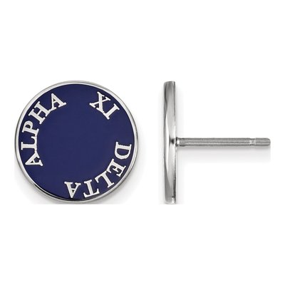 Alpha Xi Delta Sterling Silver Enamel Stud Earrings