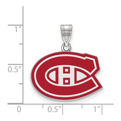 Montreal Canadiens Sterling Silver Medium Enameled Pendant – view 2