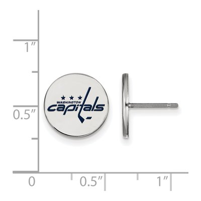 Washington Capitals Sterling Silver Enamel Disc Earrings – view 2