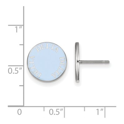 Delta Delta Delta Sterling Silver Tri Sorority Enamel Stud Earrings – view 2