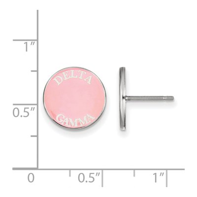 Delta Gamma Sterling Silver Enamel Stud Earrings – view 2