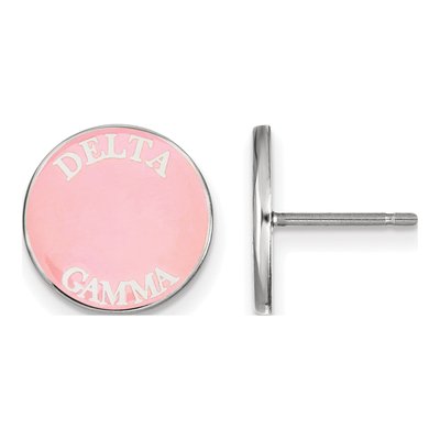 Delta Gamma Sterling Silver Enamel Stud Earrings