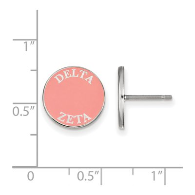 Delta Zeta Sterling Silver Enamel Stud Earrings – view 2